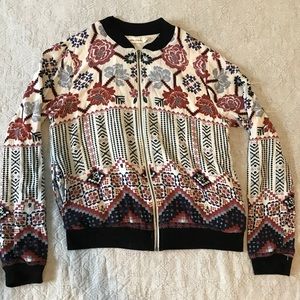 Floral bomber jacket